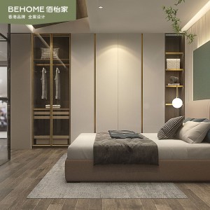 佰怡家衣柜推拉门简约极简卧室木质整体大衣橱组合全屋定制家具