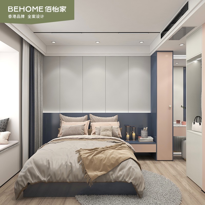 佰怡家卧室简约整体平开门走入式衣柜衣帽间定制全屋家具家居定做