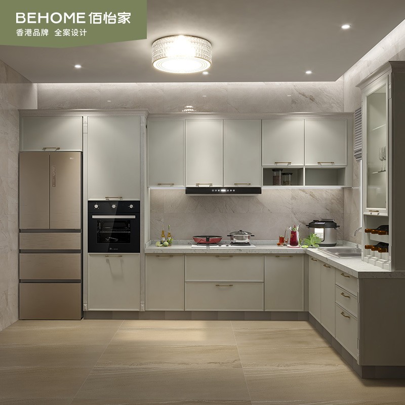 佰怡家橱柜定制整体厨房多功能橱柜石英石台面经济型全屋家具定做