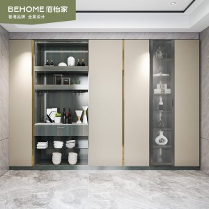 佰怡家客餐厅家用现代简约餐边柜酒柜整体定制收纳柜全屋家具定做