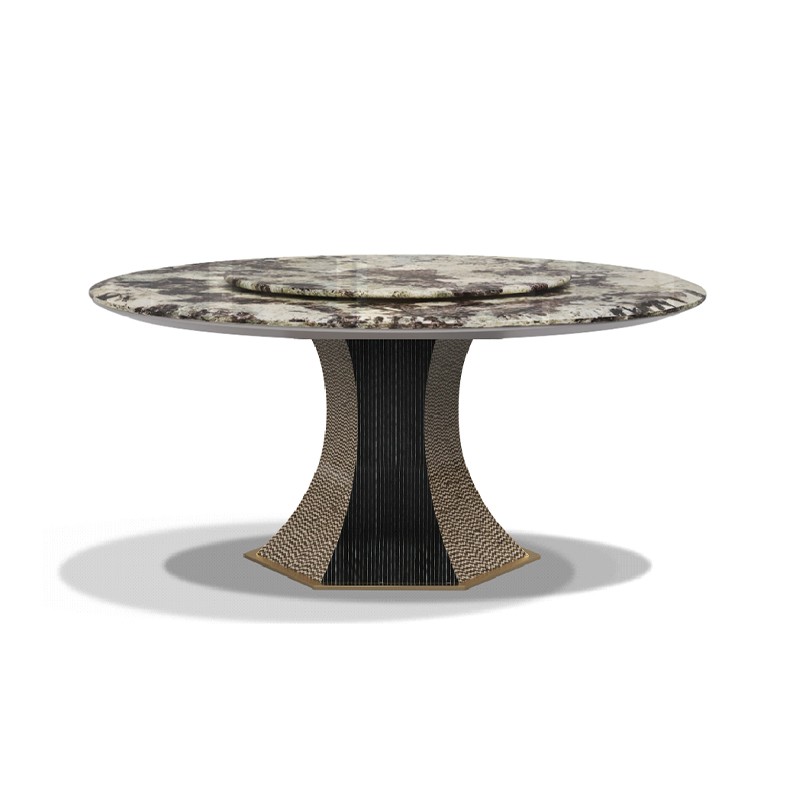 大石面圆餐台转盘